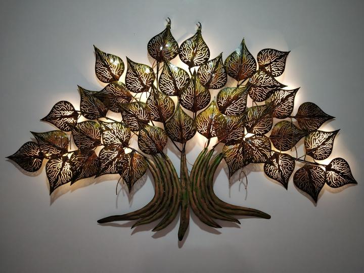 Metal Peepal Tree Decor | Powder Coated Tree Art With LED
