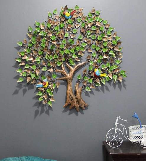 Metal Wall Hanging Sculpture Showpiece of Aapen Tree