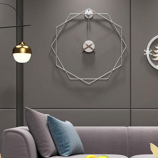 PC Home Decor | Wire Wall Clock, Silver