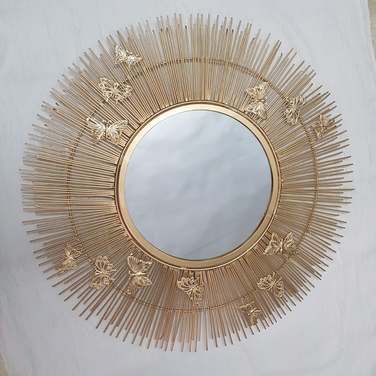 PC Home Decor | Unique Sun Rise Design Mirror, Gold