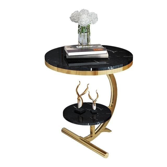 Metal Side Table With C shape