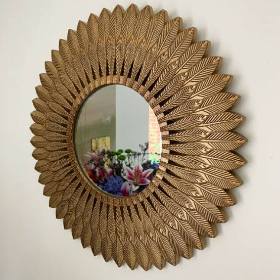 PC Home Decor | Bronze Leaf Wall Mirror, Bronze