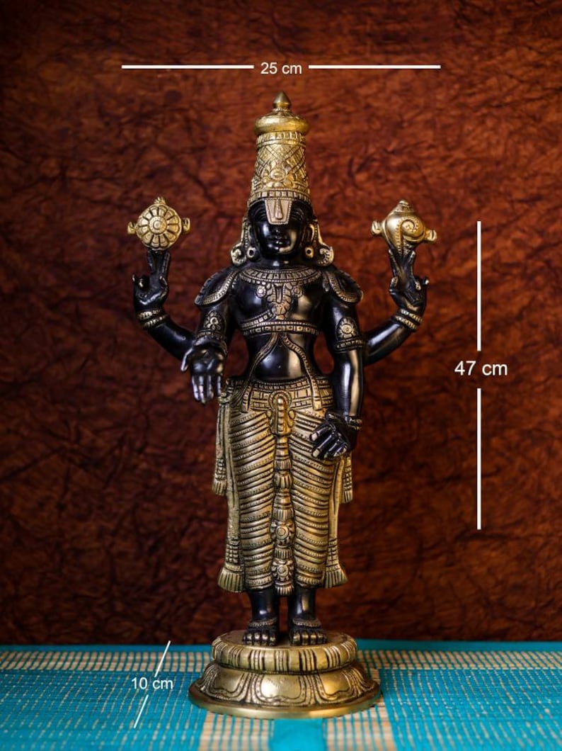 Tirupati Balaji Brass Idol - Divine Representation