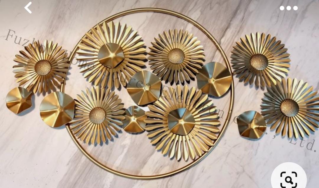Amazing Metal Ring & Flower Wall Art for Home Interior Decor by PCHD
