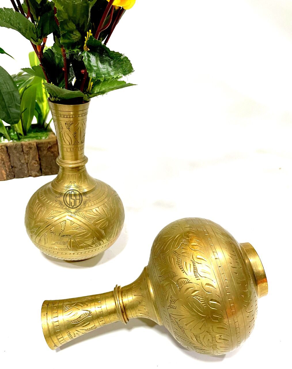 PC Home Decor | Set of 2 Brass Flower Vase (set of 2)