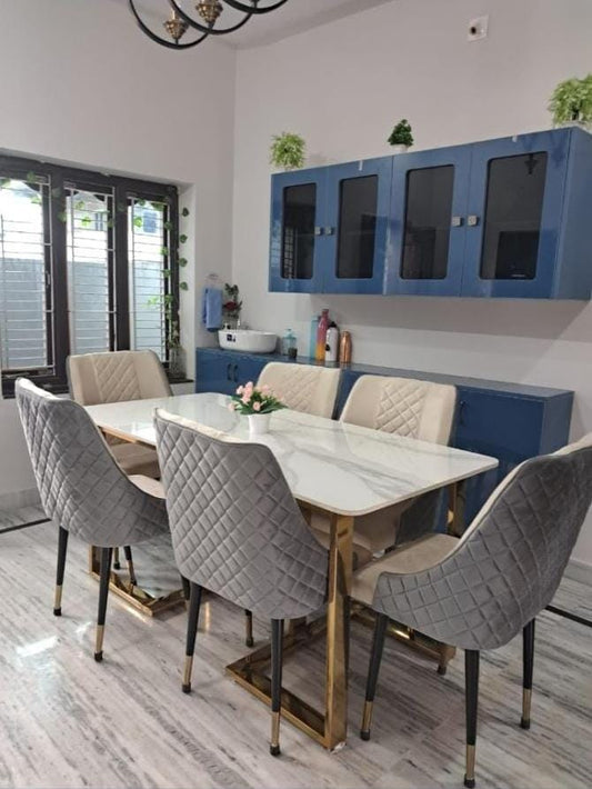 Gray Dinning Table With 6 chairs
