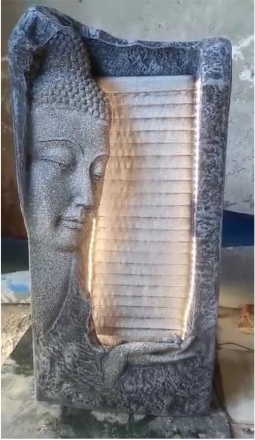 PC Home Decor | Buddha Face Fountain, White
