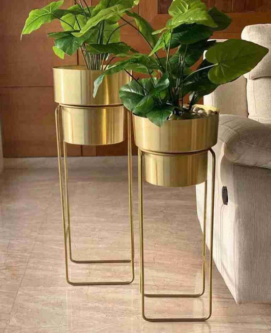Planter Indoor-Outdoor Plants & Modern Metal Floor Tall Plant Stand For Garden,Balcony