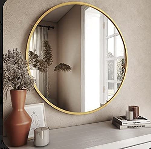 PC Home Decor | Round Wall Mount Mirror, Gold