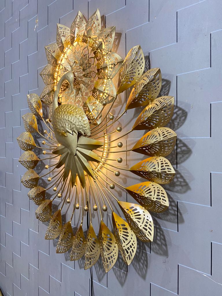 Exclusive Peacock Wall Decor In Gold