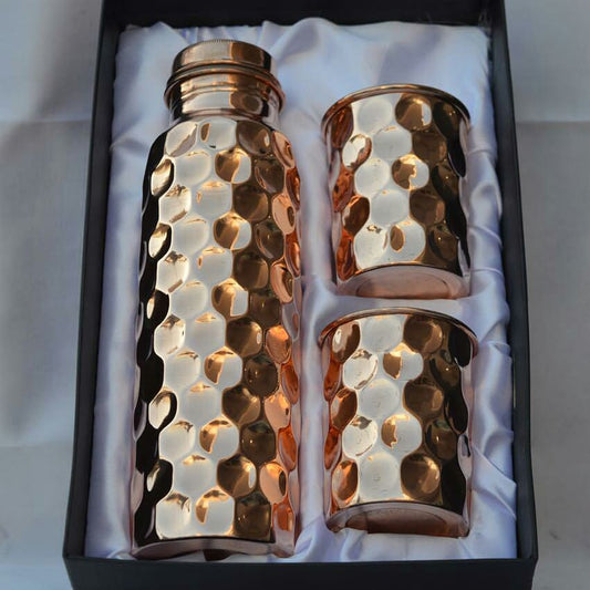 Embossed Copper Bottol Set