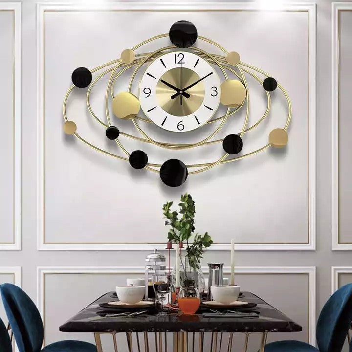 Oval Metal Wall Clock