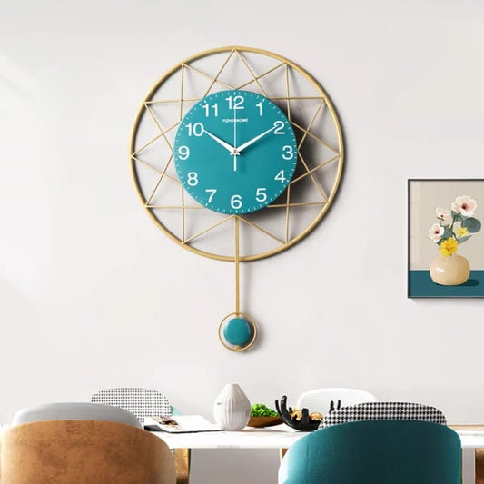 PC Home Decor | Sunflower Round Wall Clock, Blue