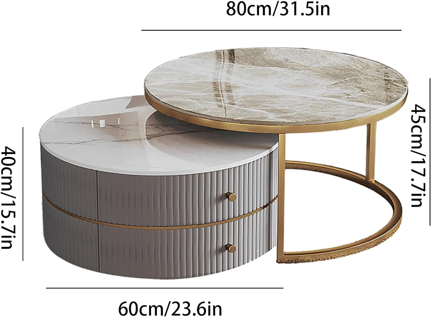 Double Drawer Centre Table