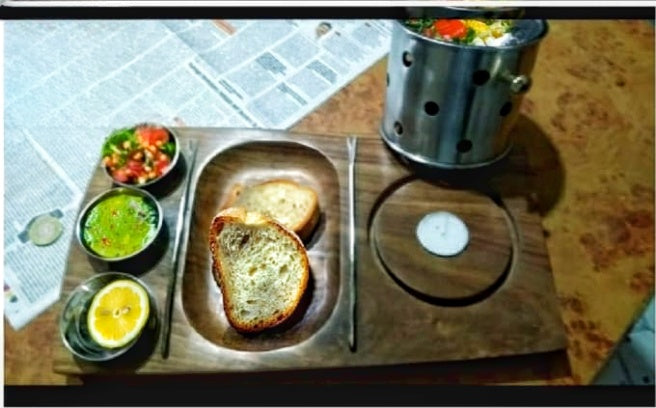 Pav Bhaji Serving Platter