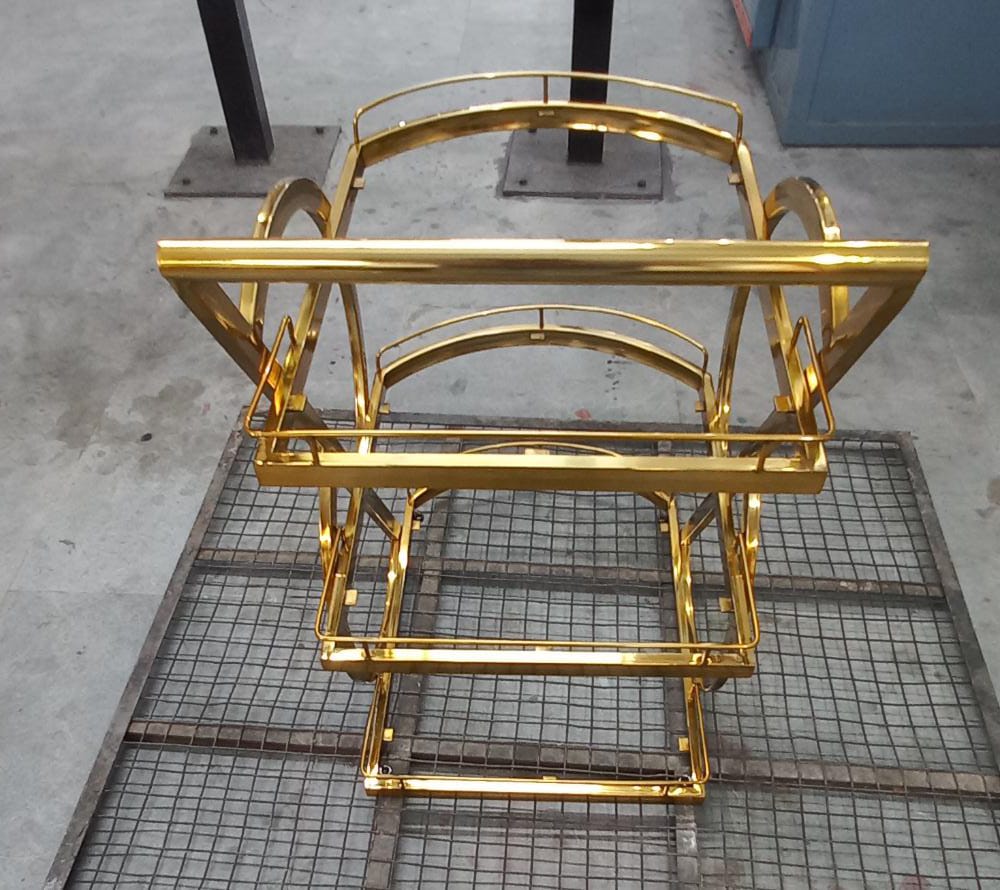 3 Tire Stainless Steel Trolley