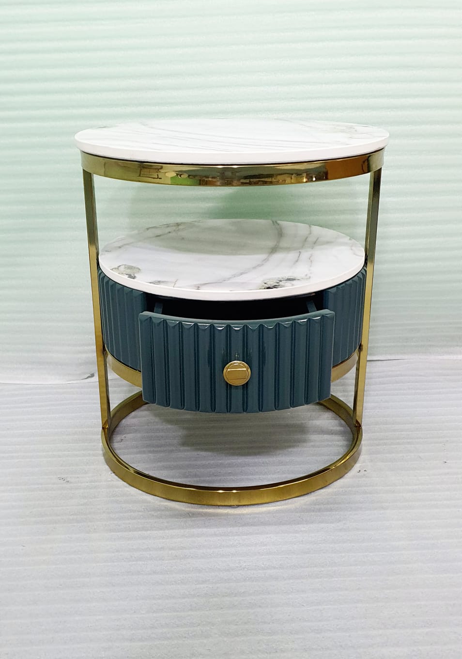 Stainless Steel Side Table With Storage