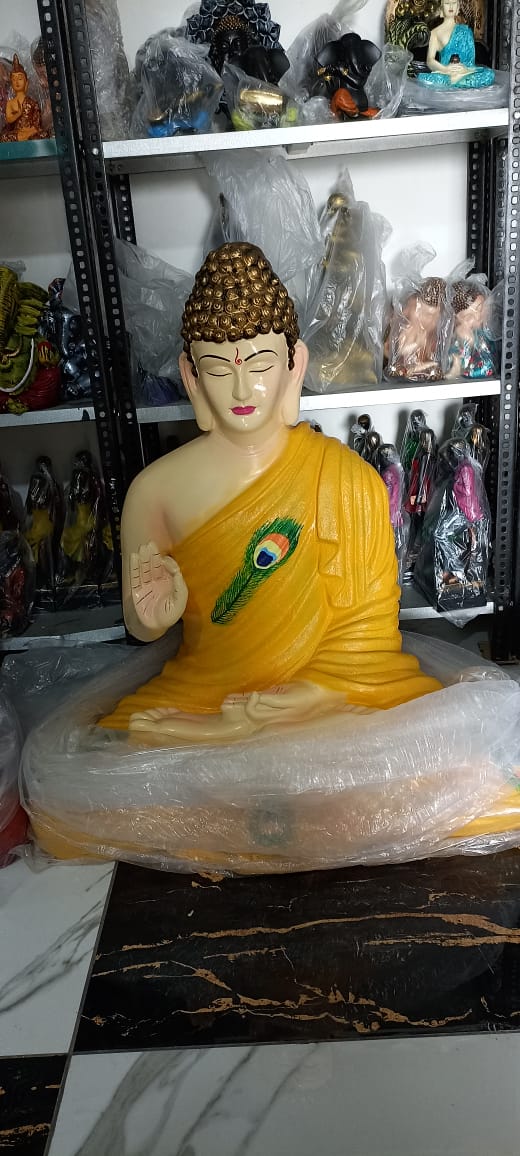 Blessing Buddha 3 feet , Yellow