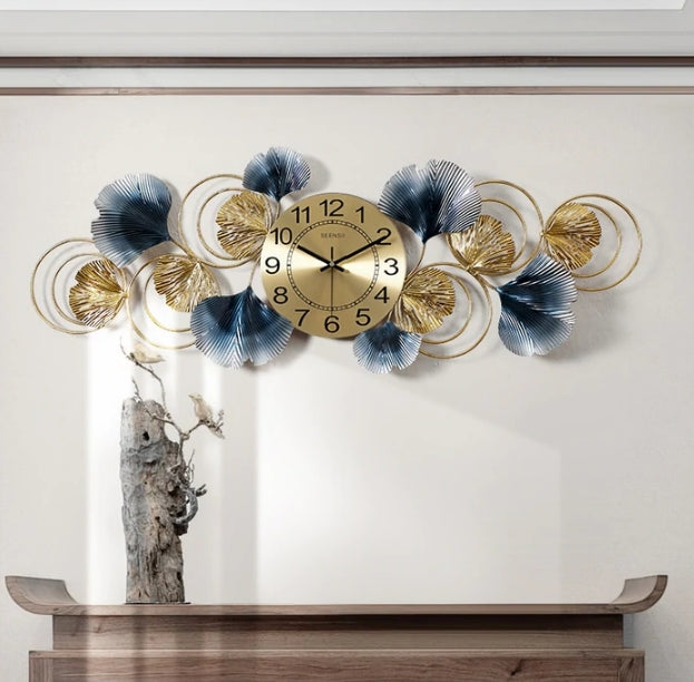 PC Home Decor | Planets Ring Wall D??cor with Clock, Black and Gold