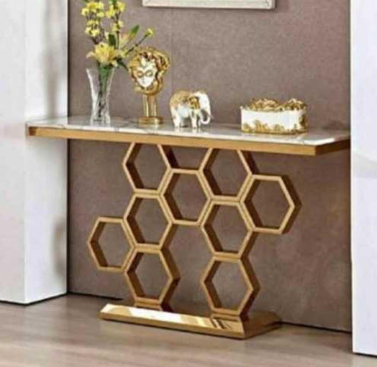 PC Home Decor | Stainless Steel Hexa Console Table