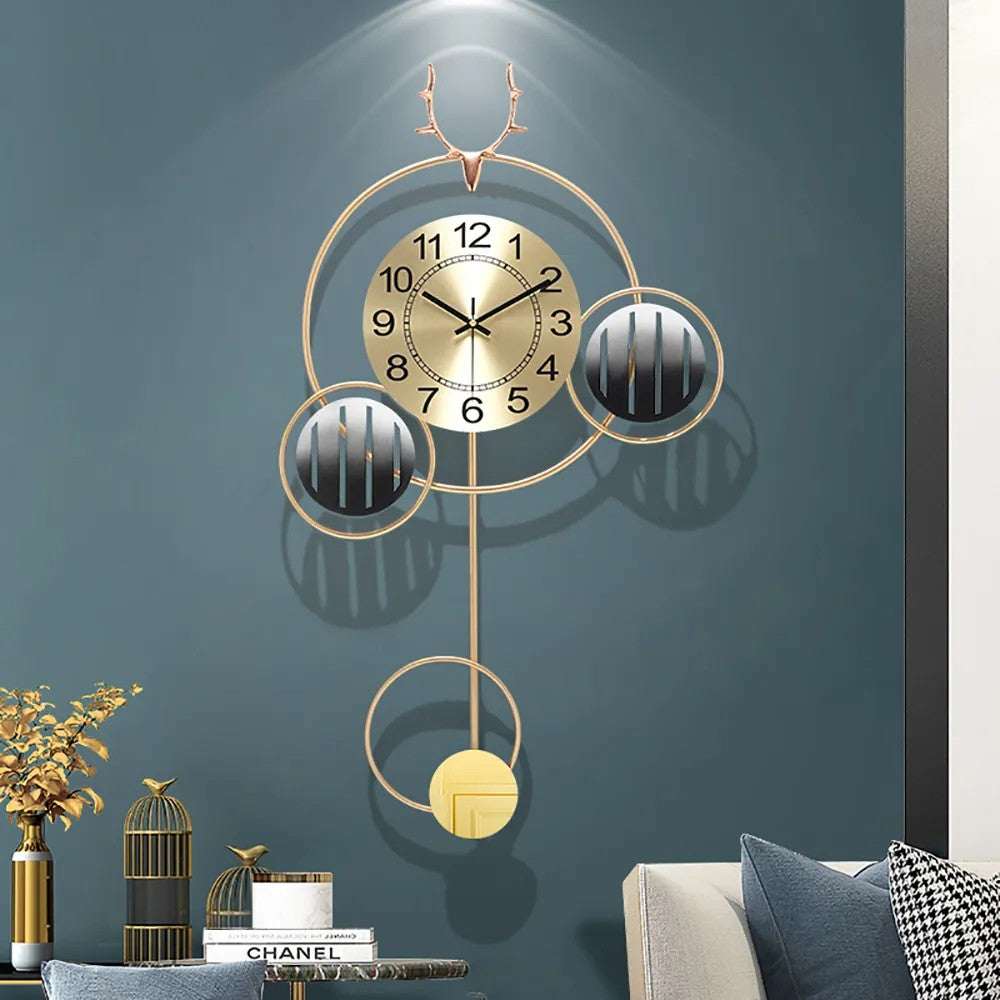 Ring Round Metal Wall Clock