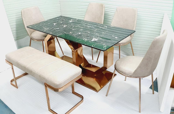 Stainless Steel Dining Table Set With Coutch