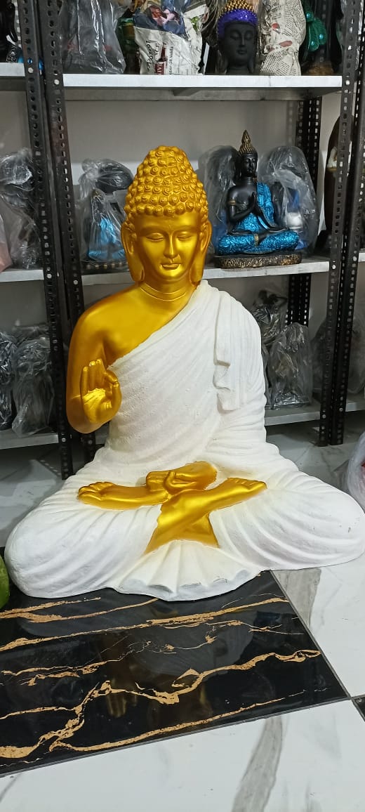 Blessing Buddha Fibre Stone ( 3 feet )