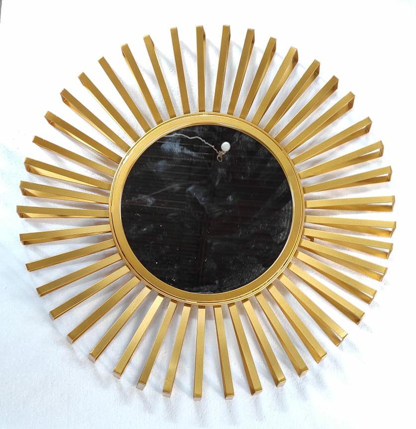 PC Home Decor | Medium Circular Sunbeam Mirror, Gold