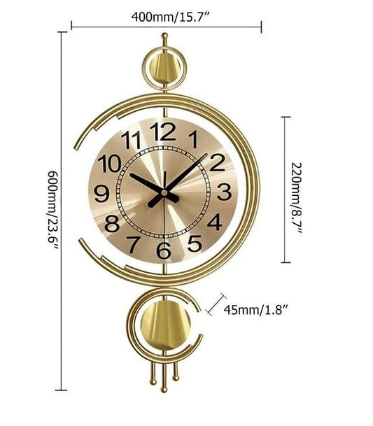 PC Home Decor | Small Metal Wall Clock, Gold