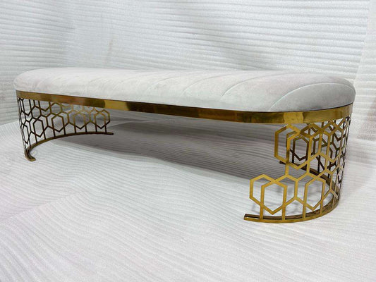 Designer Metal Sofa Long Stool