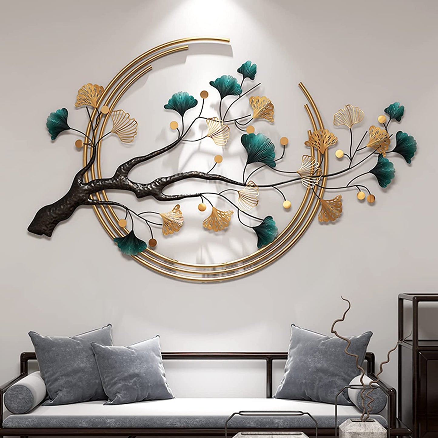 PC Home Decor | Ginkgo Moon Tree With Leaves 3D Wall Art